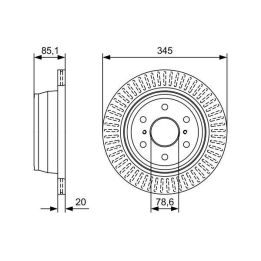 Cadillac Chevrolet GMC Avalanche Escalade Arka Fren Diski (2006-2013) - BOSCH 0986479W32