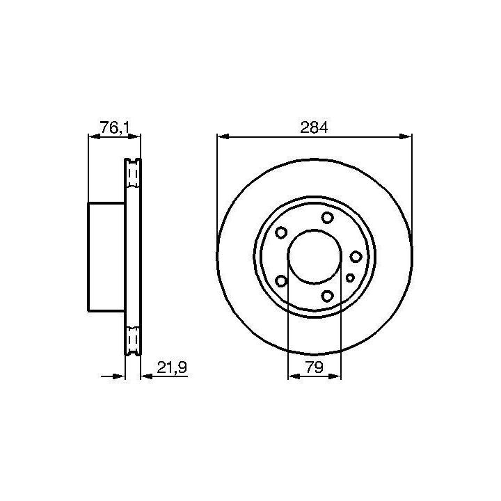 BMW 5 Serisi E28 Hava Kanallı Ön Fren Diski (1981-1987) - BOSCH 0986478043