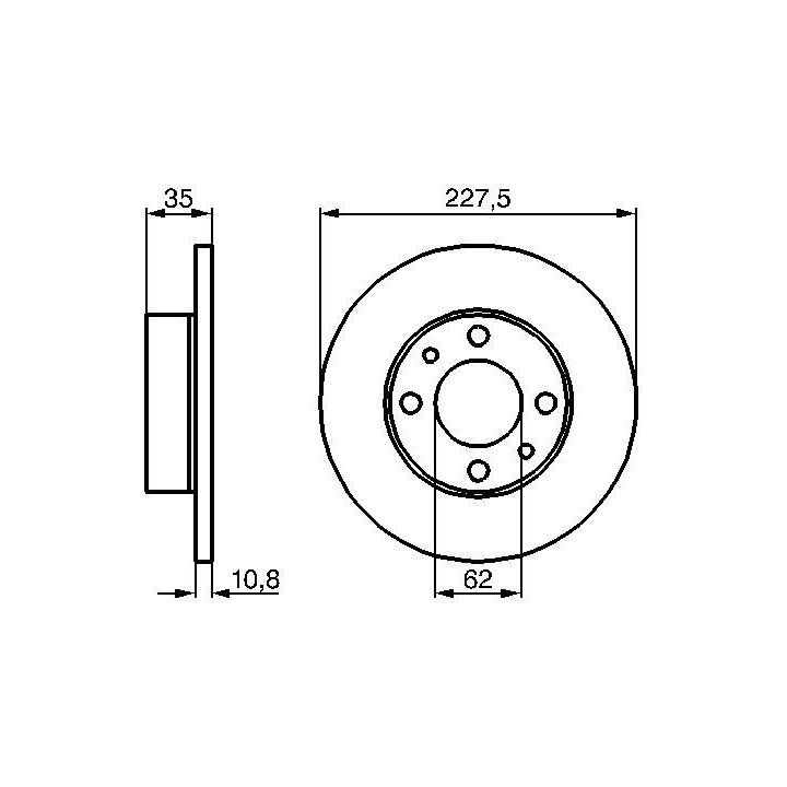 Fiat M131 1600 DKS İçin Ön Arka Fren Diski - BOSCH 0986478063
