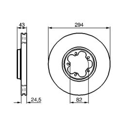 Ön Havalı Fren Diski 294mm Ford Transit V184 2.2 2.4 TDCI Arkadan Çeker İçin (2000-2006) - BOSCH 0986478303