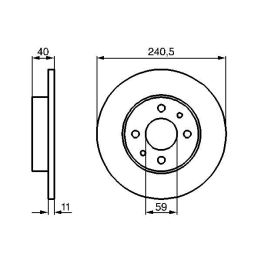 Ön Fren Diski 240.5mm Fiat Tempra Tipo Punto Panda Marea Bravo 500 Alfa Romeo 145 146 155 İçin - BOSCH 0986478342
