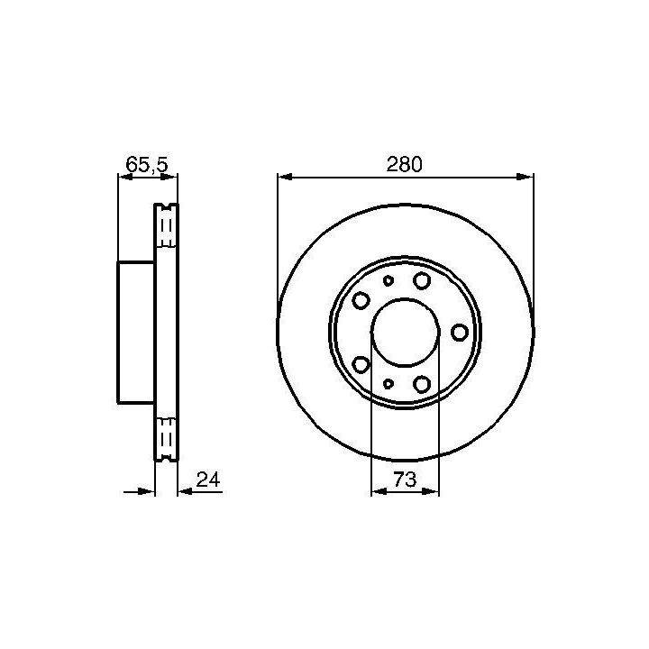 Fren Diski Peugeot Boxer Citroen Jumper Fiat Ducato İçin (1999-) - Bosch 0986478434