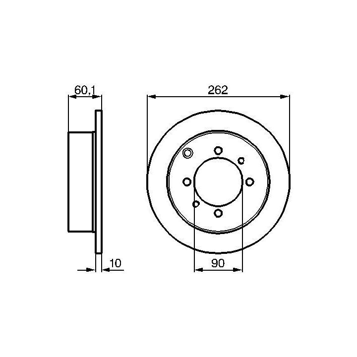 Arka Düz Fren Diski Mitsubishi Lancer Galant İçin (1992-2011) - BOSCH 0986478655