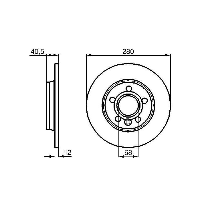 Arka Fren Diski Transporter T4 İçin (1990-2003) - BOSCH 0986478871