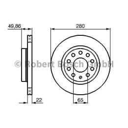 Fren Diski Ön Havalı 280MM Golf V Caddy III Audi A3 Altea Toledo Octavia İçin - BOSCH 0986479098