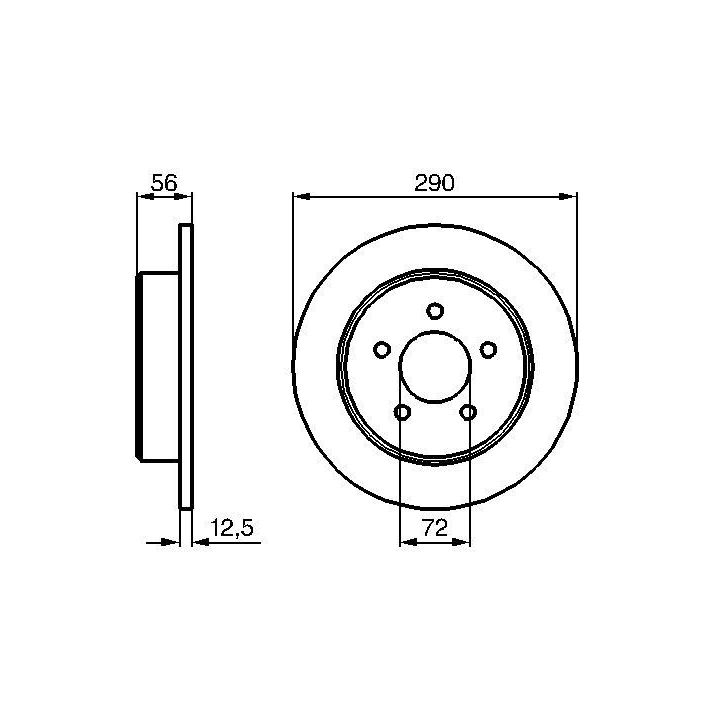 Fren Diski Ön 290MM Voyager İçin (1995-2007) - BOSCH 0986479102