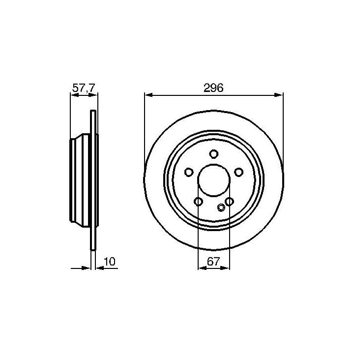 Fren Diski Arka 296MM Kaplamalı Viano Vito CDI Motorlar İçin (2003-2014) - BOSCH 0986479138