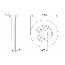 Arka Fren Diski Alfa Romeo Giulietta 159 İçin (2005-) - Bosch 0986479292