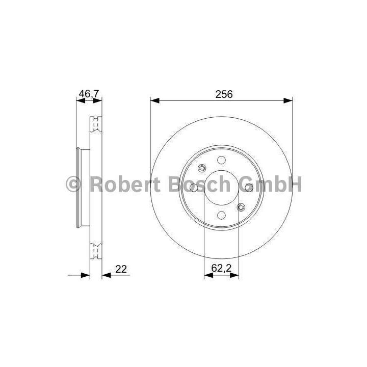 Fren Diski Hyundai i20 Rio Accent İçin (2005-) - BOSCH 0986479367