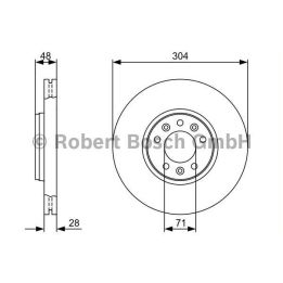 Ön Fren Diski Opel Combo Grandland X C4 308 II 508 İçin (2010-) - BOSCH 0986479380
