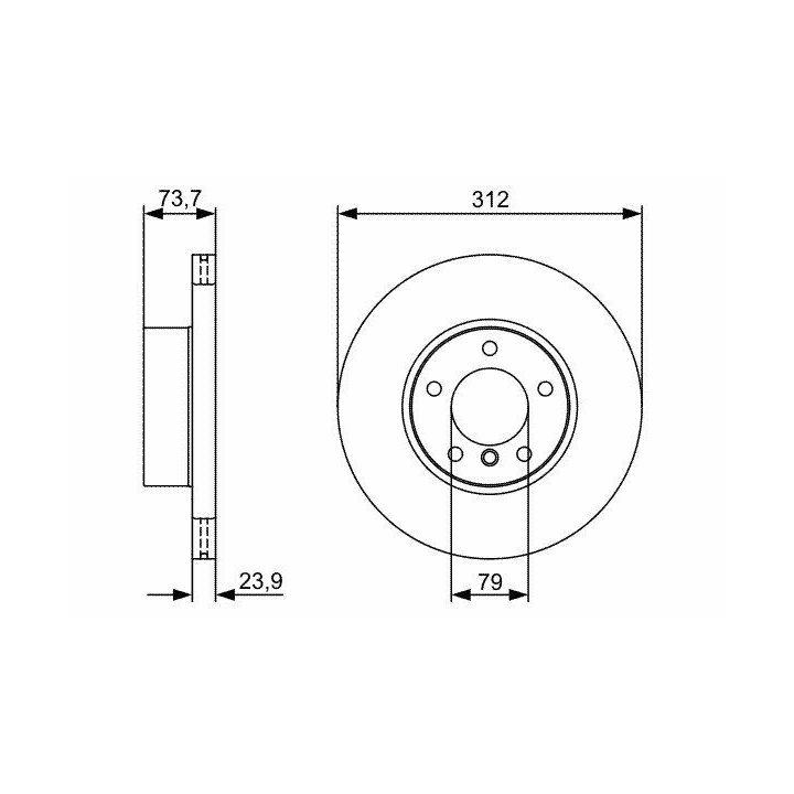 Ön Fren Diski BMW E90 F20 F30 E84 Modelleri İçin - BOSCH 0986479381