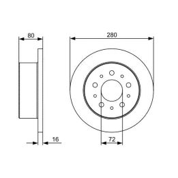 Arka Fren Diski Ducato III Boxer III Jumper İçin (2006-) - BOSCH 0986479399