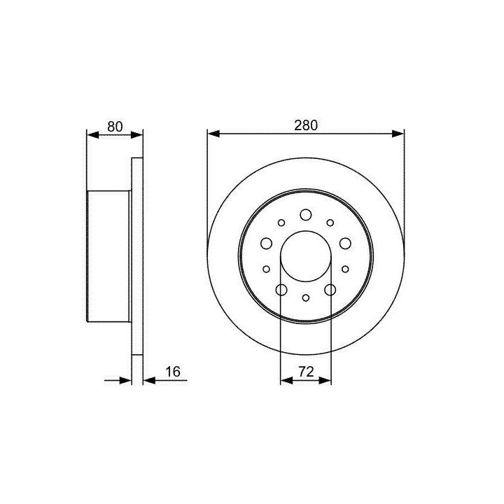 Arka Fren Diski Ducato III Boxer III Jumper İçin (2006-) - BOSCH 0986479399