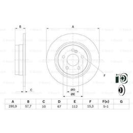 Arka Fren Diski Mercedes C Serisi E Serisi Coupe Cabrio İçin (2008-2016) - BOSCH 0986479410