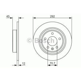Arka Fren Diski 292mm Opel Astra J 1.4i 1.4i Turbo 1.6i 1.6i Turbo 1.7CDTI İçin (2009-) - Bosch 0986479646
