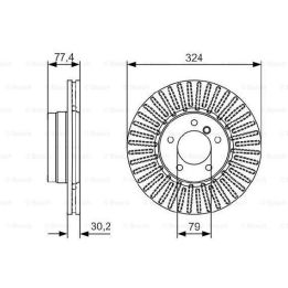 Ön Fren Diski BMW E60 E61 E63 E64 Serileri İçin - BOSCH 0986479D39