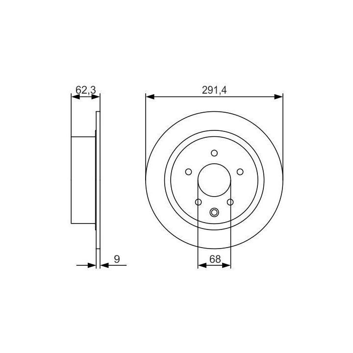 Ön Fren Diski 291.4 Mm Nissan Teana Juke Altima İçin (2001-) - BOSCH 0986479R14