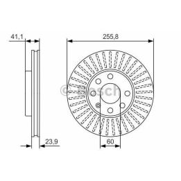Ön Havalı Fren Diski Aynası 4 Bijon Opel Astra G 1.4 1.6 1.8 İçin (1998-2008) - BOSCH 0986479R76