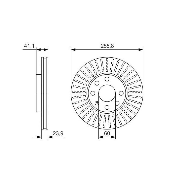 Ön Havalı Fren Diski Aynası 4 Bijon Opel Astra G 1.4 1.6 1.8 İçin (1998-2008) - BOSCH 0986479R76