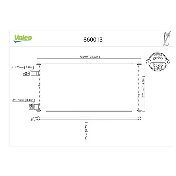 Kondenser Ford Tourneo Connect 2002-2013 - VALEO 860013
