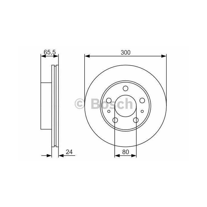 Ön Havalı Fren Diski 300 Mm Fiat Ducato Peugeot Boxer Citroen Jumper Karsan Jest İçin - BOSCH 0986479R86
