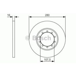 Arka Fren Diski ABS'li Ford Transit V347 2.2 2.4 3.2 TDCi İçin (2006-2014) - BOSCH 0986479R92