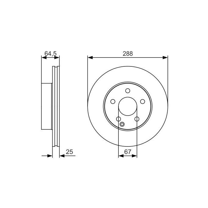 Ön Fren Diski Mercedes-Benz W204 S204 C204 İçin - Bosch 0986479S83