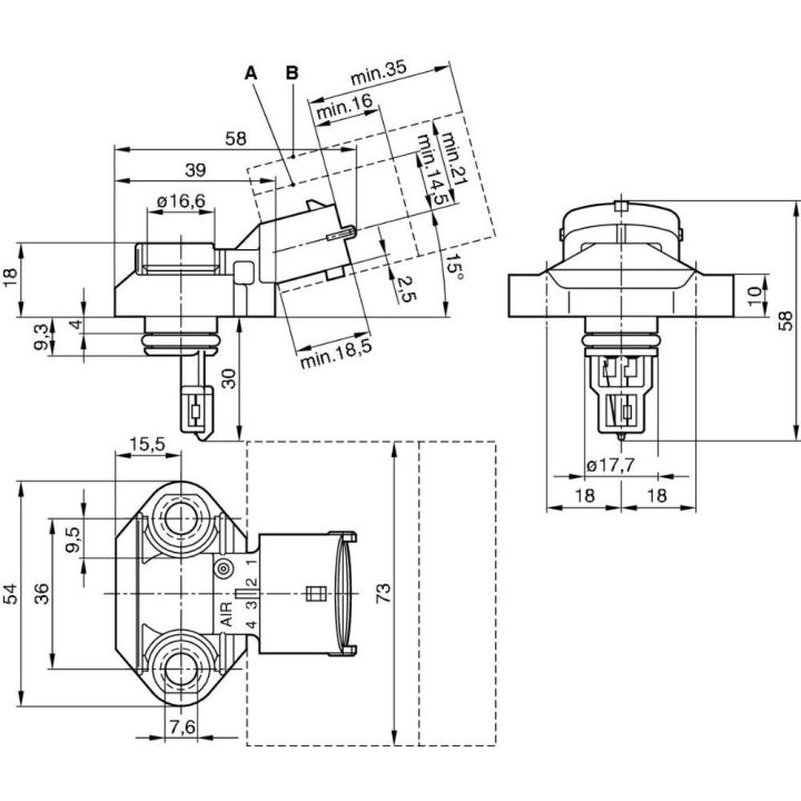 Basınç Sensörü Mercedes Actros İçin (2003-) - BOSCH 0281002244