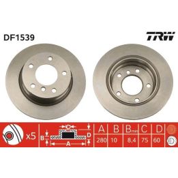 TRW Fren Disk Arka I Bmw 3 (e36-e46), 3 Compact (e46), 3 Convertible (e36), 3 Coupe (e36), 3 Coupe (e46), 3 Touring e36 1982-94