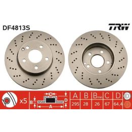 TRW Fren Disk Ön I Mercedes-benz: C-class (w204), C-class Coupe (c204), C-class T-model (s204) - Mercedes-benz (bbdc) 2006-2012