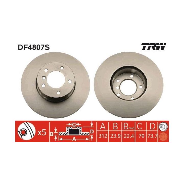 TRW Fren Diski Ön Bmw E90 F20 F30 E84 2009-2019