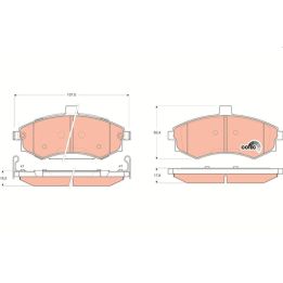 TRW Disk Balata Ön Hyundai: Elantra (xd), Elantra Saloon (xd), Matrix (fc) - Hyundai - Beijing Hyundai: Elantra Saloon 2001-2015