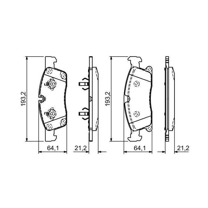 Ön Disk Balatası Mercedes M-Serisi (W166) ML Ve GL-Serisi (X166) GL Modelleri İçin (2011-) - Bosch 0986494672