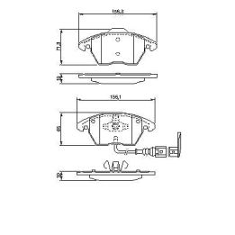 Ön Fren Balatası Citroen C4 Picasso 2.0 HDI 138 FAP 2.0i 16V İçin (2006-) - BOSCH 0986424825