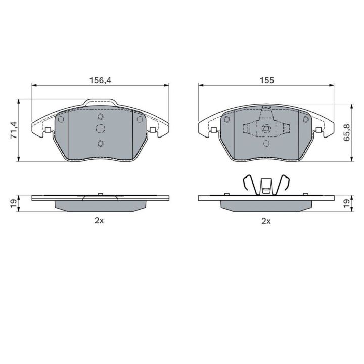 Ön Fren Balatası Citroen C4 Picasso 2.0 HDI 138 FAP 2.0i 16V İçin (2006-) - BOSCH 0986424825