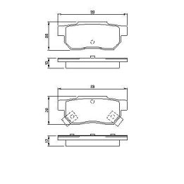 Arka Fren Balatası Civic 1.6i 16V Hatchback Sedan İçin (1995-2001) - BOSCH 0986461131