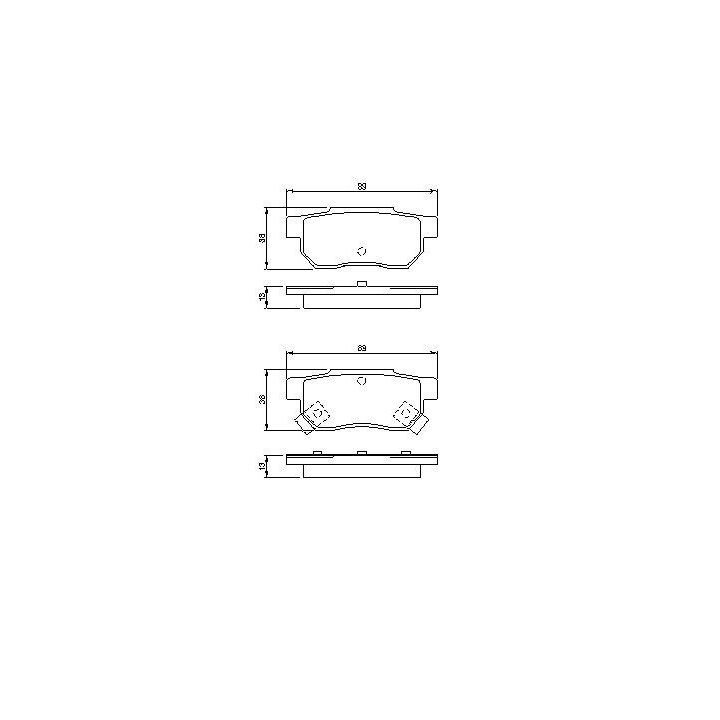 Arka Fren Balatası Civic 1.6i 16V Hatchback Sedan İçin (1995-2001) - BOSCH 0986461131
