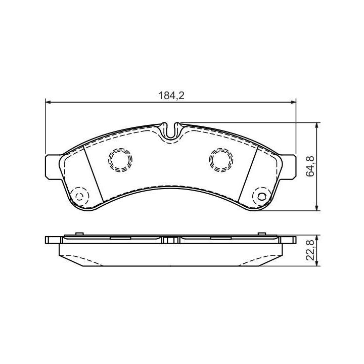 Arka Fren Balatası Iveco Daily III C35 C40C C50 C65 2.3D Modelleri İçin - BOSCH 0986494335