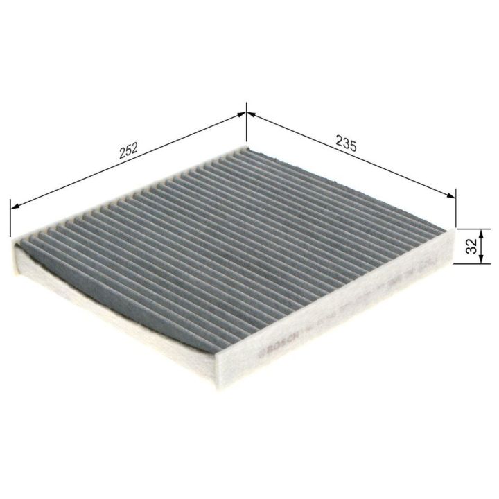 Karbonlu Polen Filtresi VW Golf VII, Audi A3, Seat Leon, Skoda Octavia (2012-) - BOSCH 1987432543