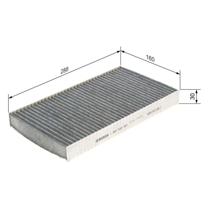 Aktif Karbonlu Kabin Filtresi Fiat Brava Bravo Marea, Alfa Romeo 156, Lancia Lybra, Iveco Daily (1995-) - BOSCH 1987432303