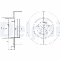 Ön Delikli Fren Diski Çiftli Paket Audi Seat Skoda VW Modeller İçin - DELPHI BG3208