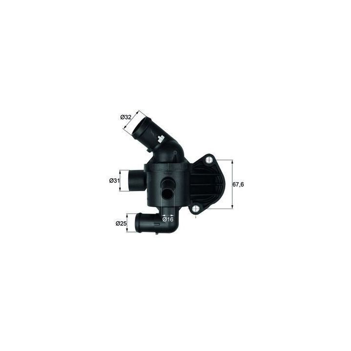 Termostat (Komple) 87 Derece Caddy Golf Jetta Passat Tiguan Leon Octavia A3 2.0 TDI - MAHLE TI1587