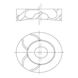 Motor Piston Segman Scenic Megane II Clio Nissan Soğutma Kanallı Yağ Oyuklu İçin - MAHLE 021PI00122000