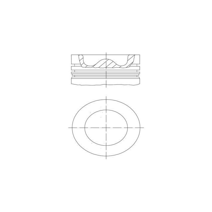 Piston Segman VW Polo Seat Ibiza Toledo Skoda Fabia Rapid Audi A1 (STD) - MAHLE 028PI00152000