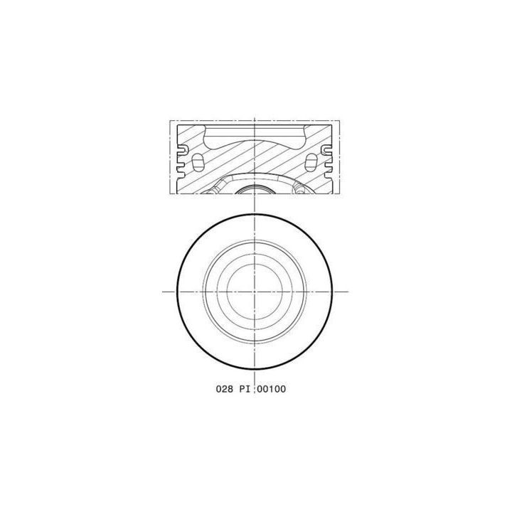 Motor Piston Segman VW Amarok Passat T5 2.0 TDI (81.51mm) - MAHLE 028PI00100002