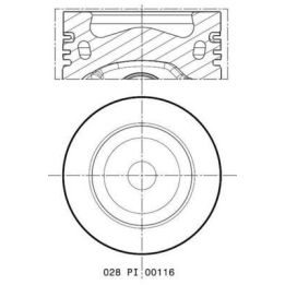 Piston Segman VW Crafter Amarok Passat 2.0 TDI (STD, 81mm) - MAHLE 028PI00116000