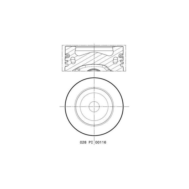 Piston Segman VW Crafter Amarok Passat 2.0 TDI (STD, 81mm) - MAHLE 028PI00116000