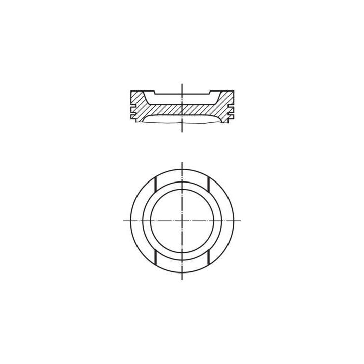 Motor Piston Segman Golf Passat Jetta Audi A3 1.6 16V (BFQ ALZ BGU Motor Kodları) (81.51mm) (+0.50) (1996-) - MAHLE 0332001