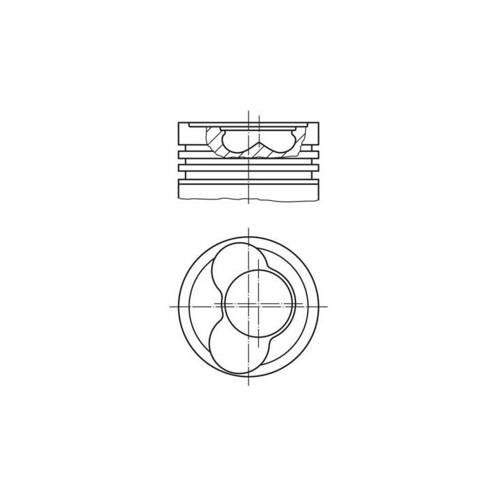Motor Piston Segman Caddy 1.9 TDI BJB Motor 4 Silindir (80.01mm) (+0.50) (2004-) - MAHLE 0306602