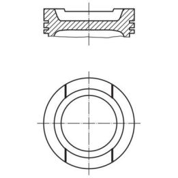 Motor Piston Segman STD Golf Passat Jetta Audi A3 1.6 16V (BFQ ALZ BGU) 81.01mm - MAHLE 0332000